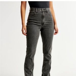 The skinny high rise black wash jeans